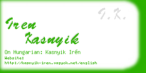 iren kasnyik business card